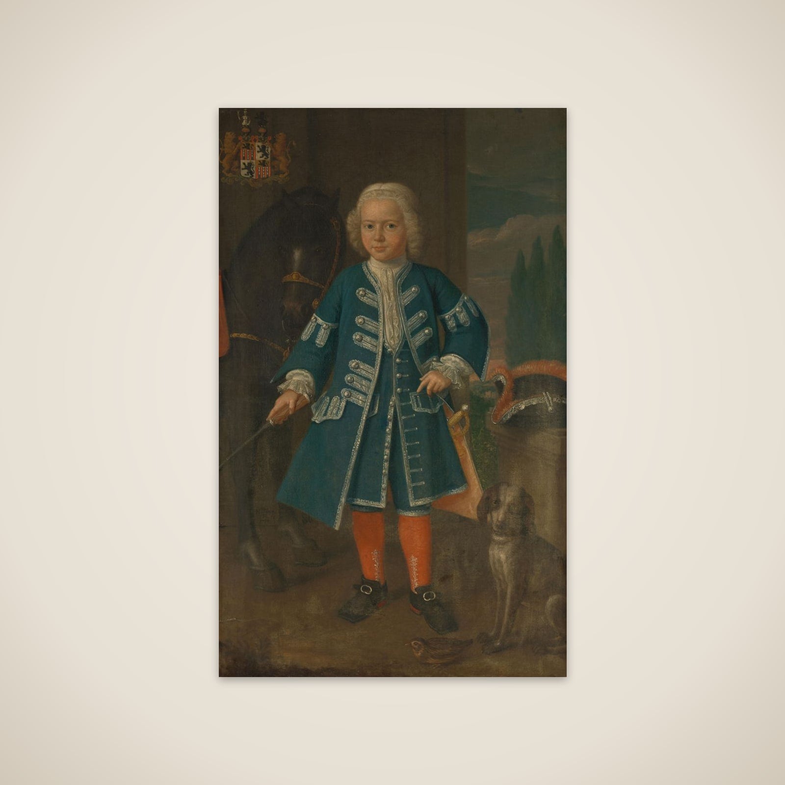 Portrait of Diederik van Hemert, Lord of Babyloniënbroek at six years of age unframed print