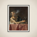 The Smoker Allegory of Transience framed