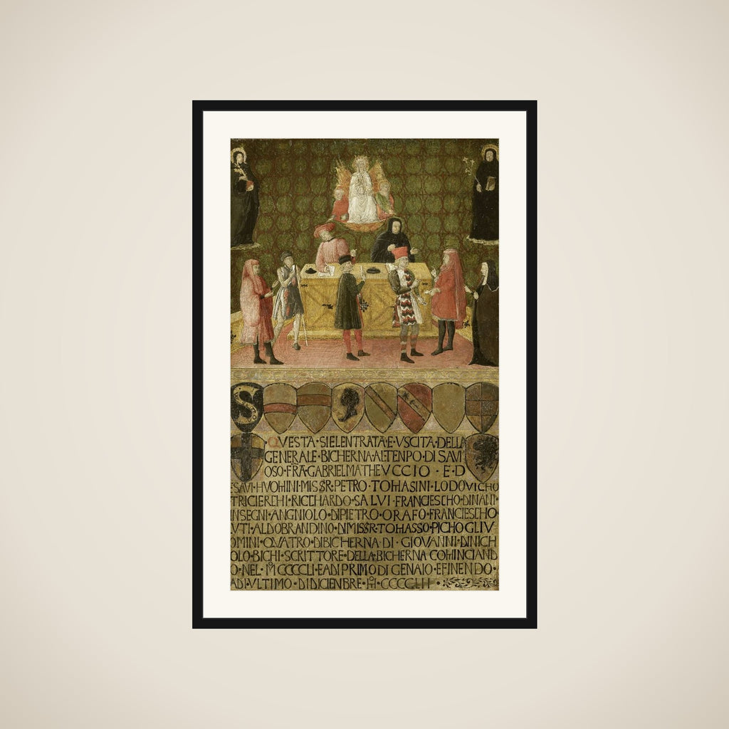 Office of the Tax Administration (Biccherna) of Siena framed