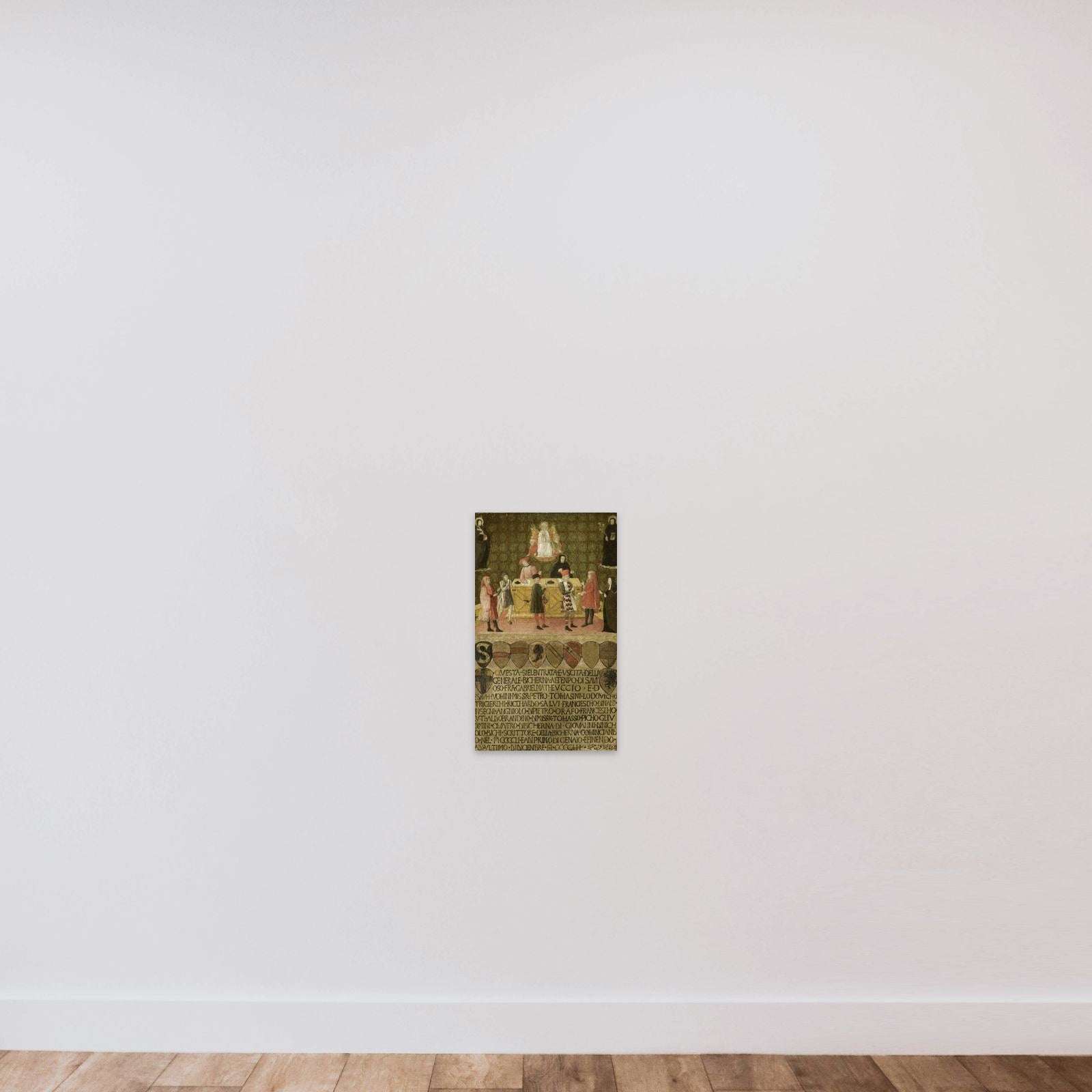 Office of the Tax Administration (Biccherna) of Siena unframed — shown to scale