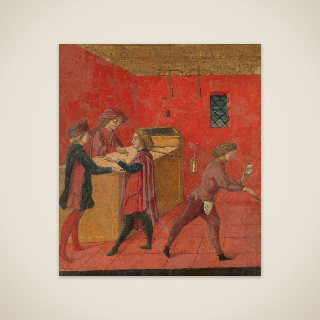 Payment of Salaries to the Night Watchmen in the Camera del Comune of Siena unframed print