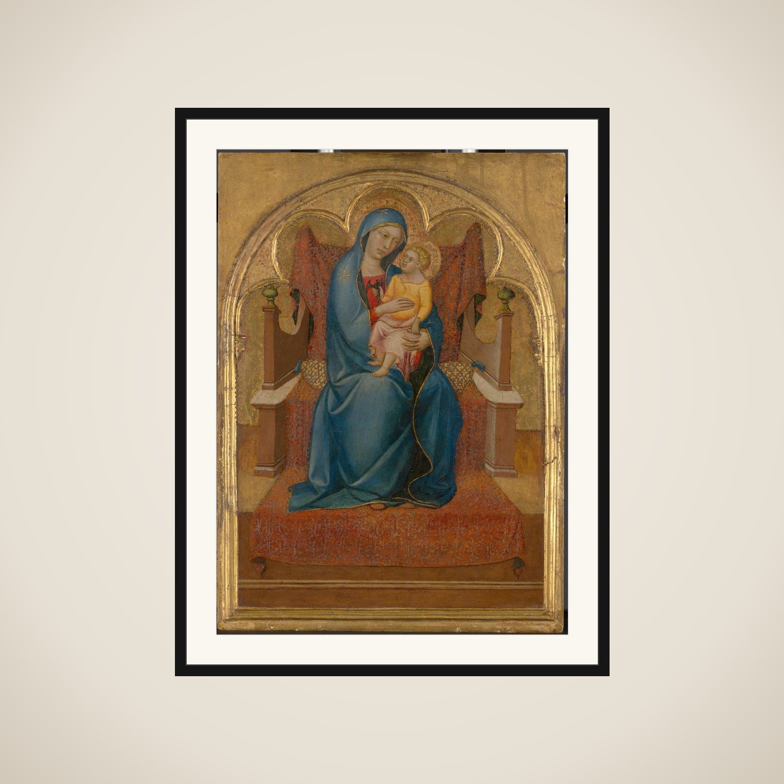 Virgin and Child framed