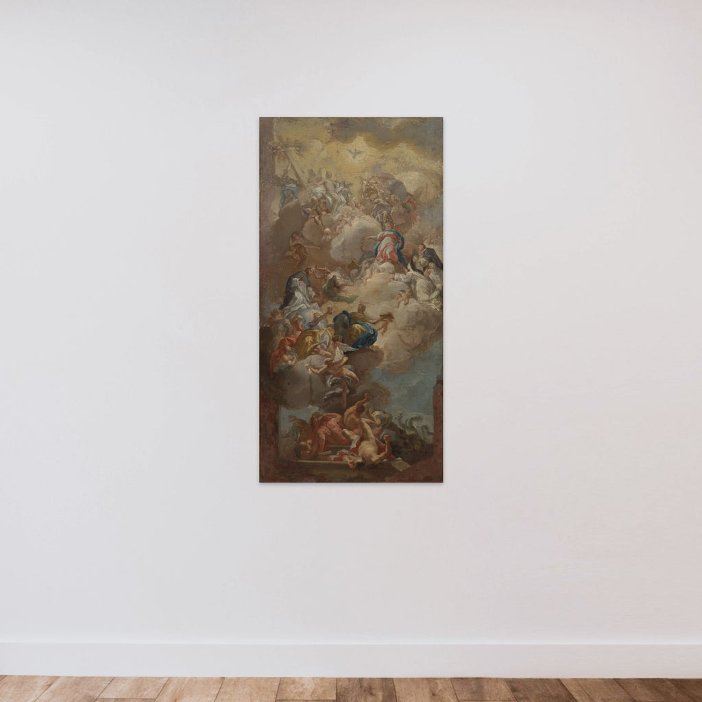 The Glorification of Saint Dominic unframed — shown to scale
