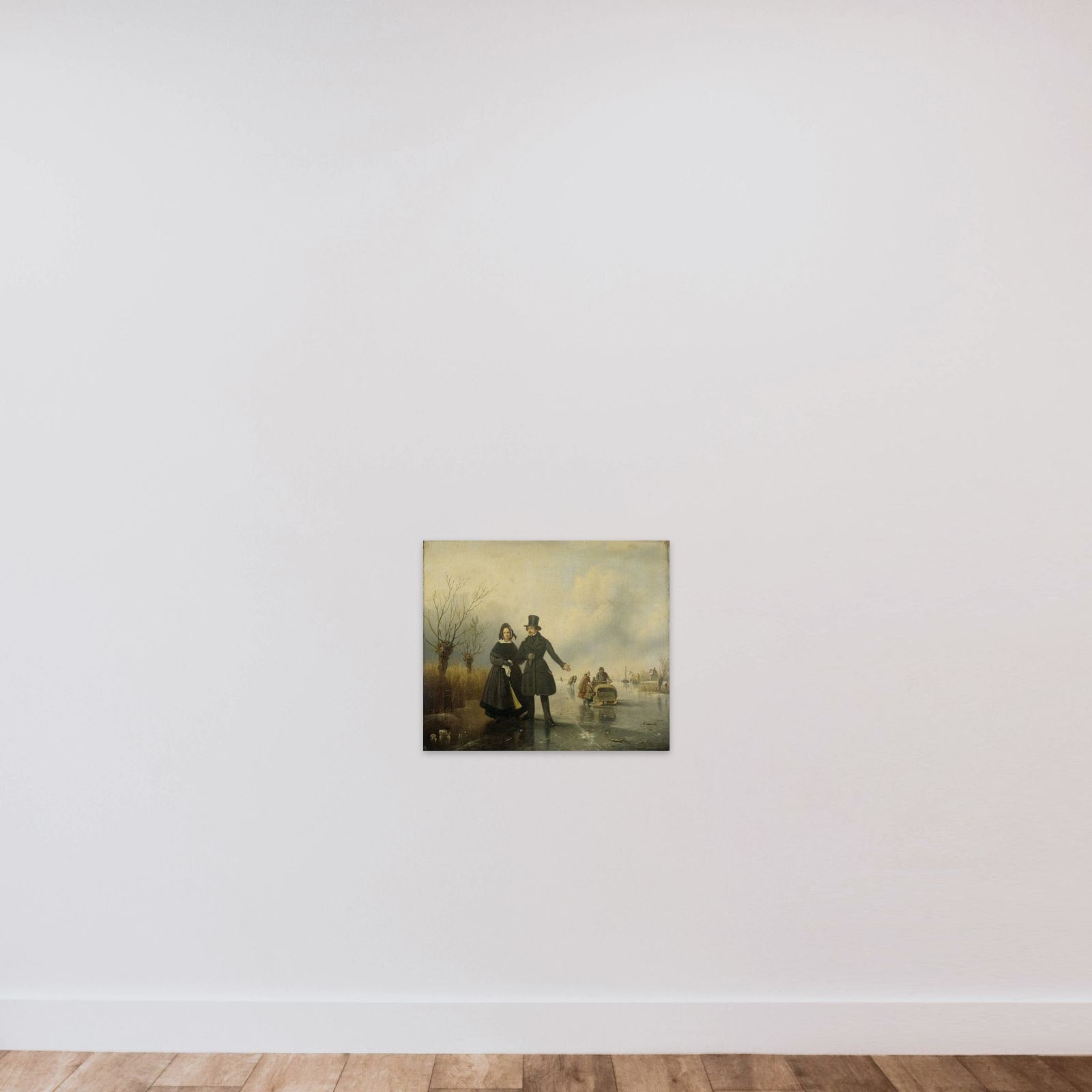 Portrait of Mr. and Mrs. Thijssen on the Ice unframed — shown to scale