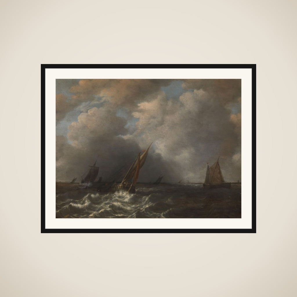 Storm on the Meuse River framed