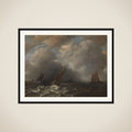 Storm on the Meuse River framed