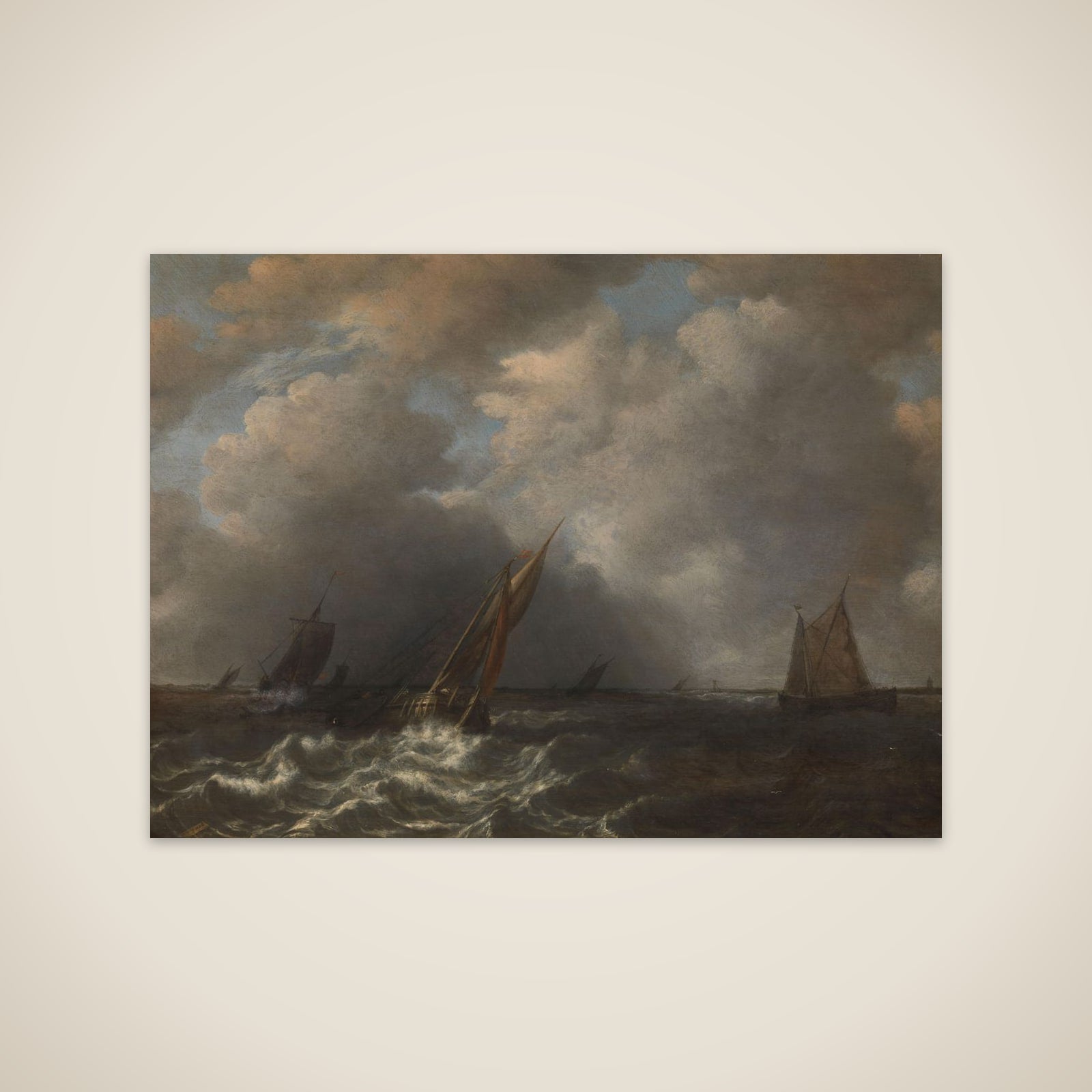 Storm on the Meuse River unframed print