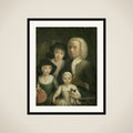 Self Portrait with his Wife Sanneke van Bommel and their two Children framed