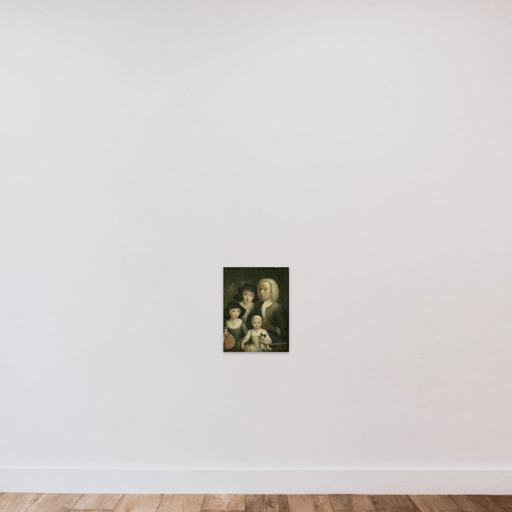 Self Portrait with his Wife Sanneke van Bommel and their two Children unframed — shown to scale