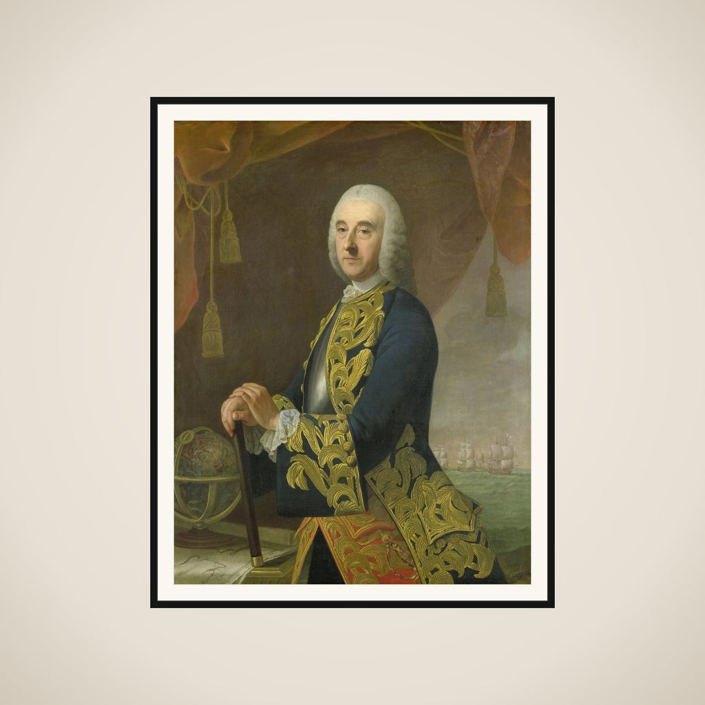 Portrait of Vice-Admiral Hendrik Lijnslager, Son of Harmen Lijnslager and Judith Allijn framed