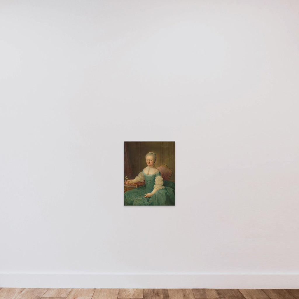 Portrait of a Lady from the van de Poll Family, possibly Anna Maria Dedel, Wife of Jan van de Poll unframed — shown to scale