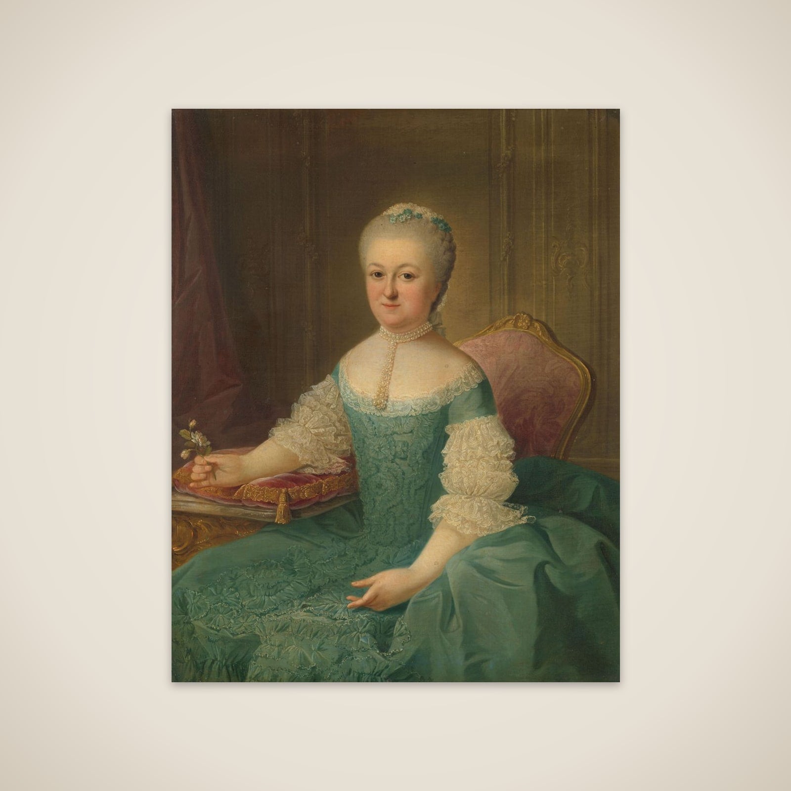 Portrait of a Lady from the van de Poll Family, possibly Anna Maria Dedel, Wife of Jan van de Poll unframed print
