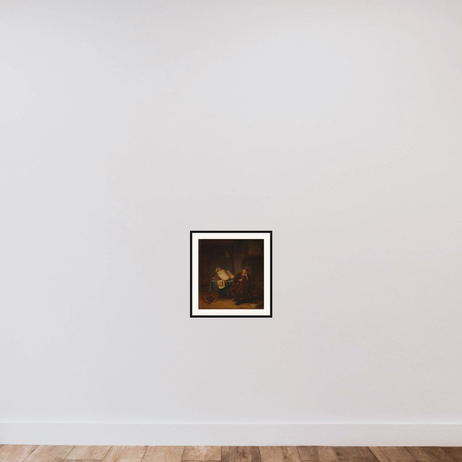 Philosopher in his Study framed — shown to scale