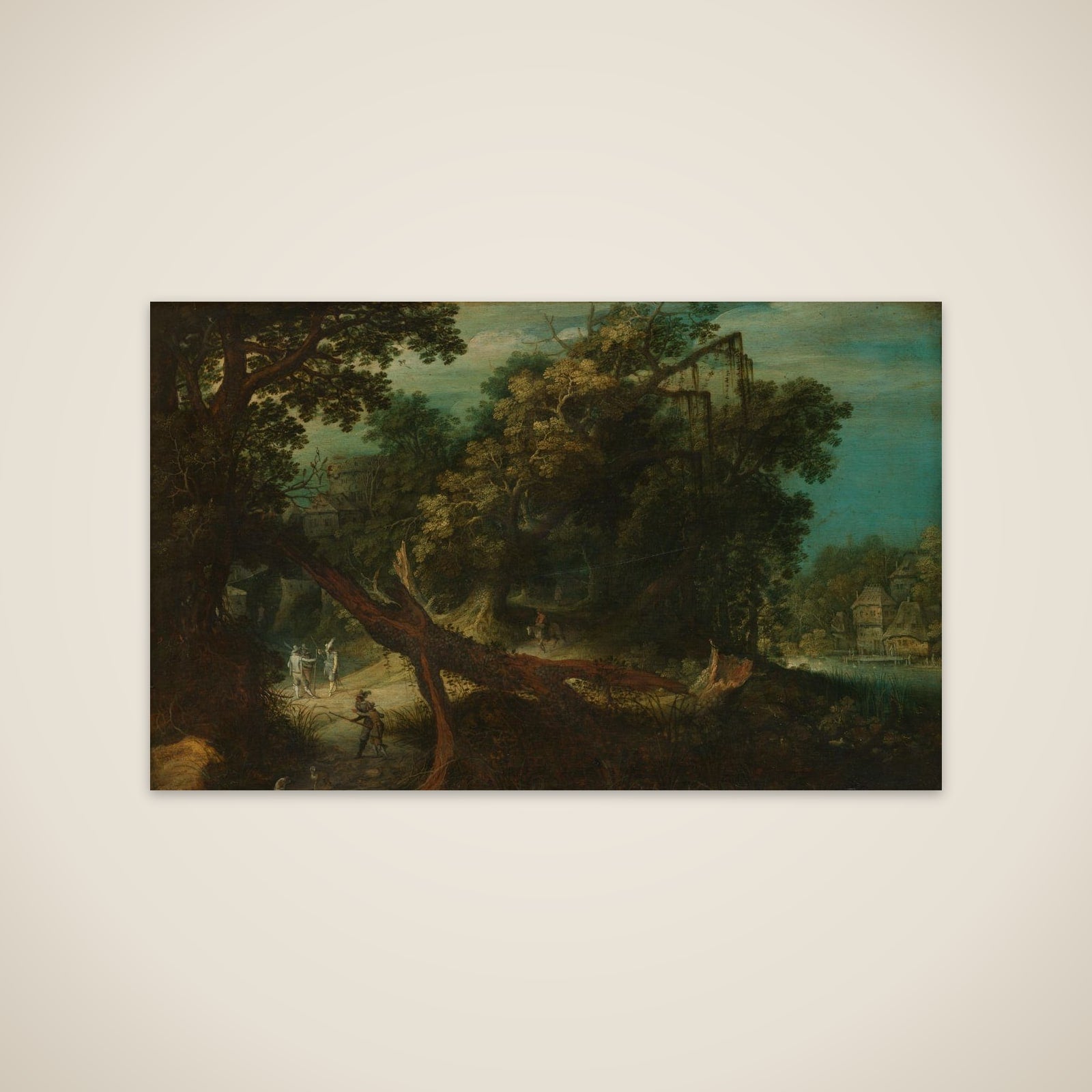 Shooters in a Forest Glade unframed print
