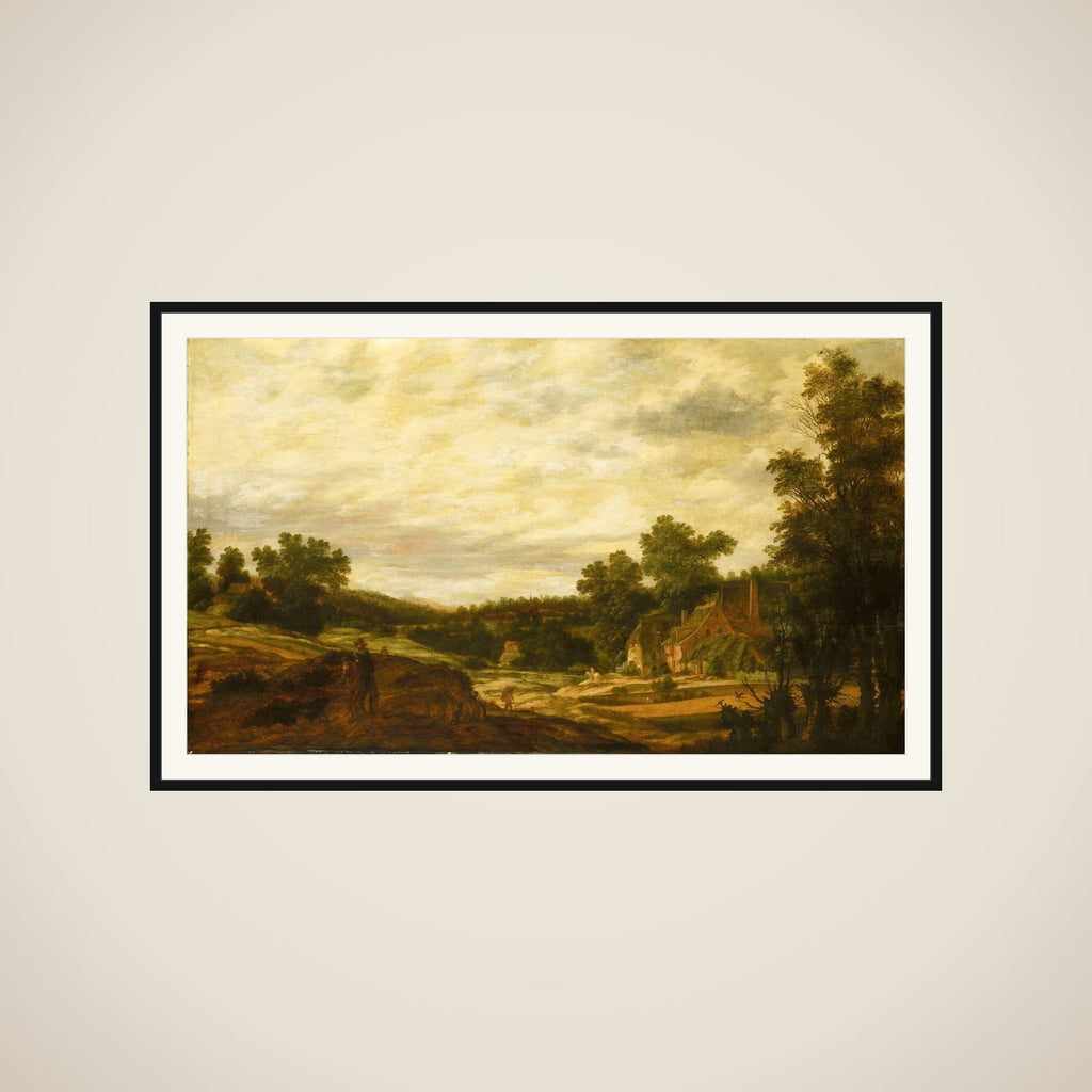 Hilly landscape framed
