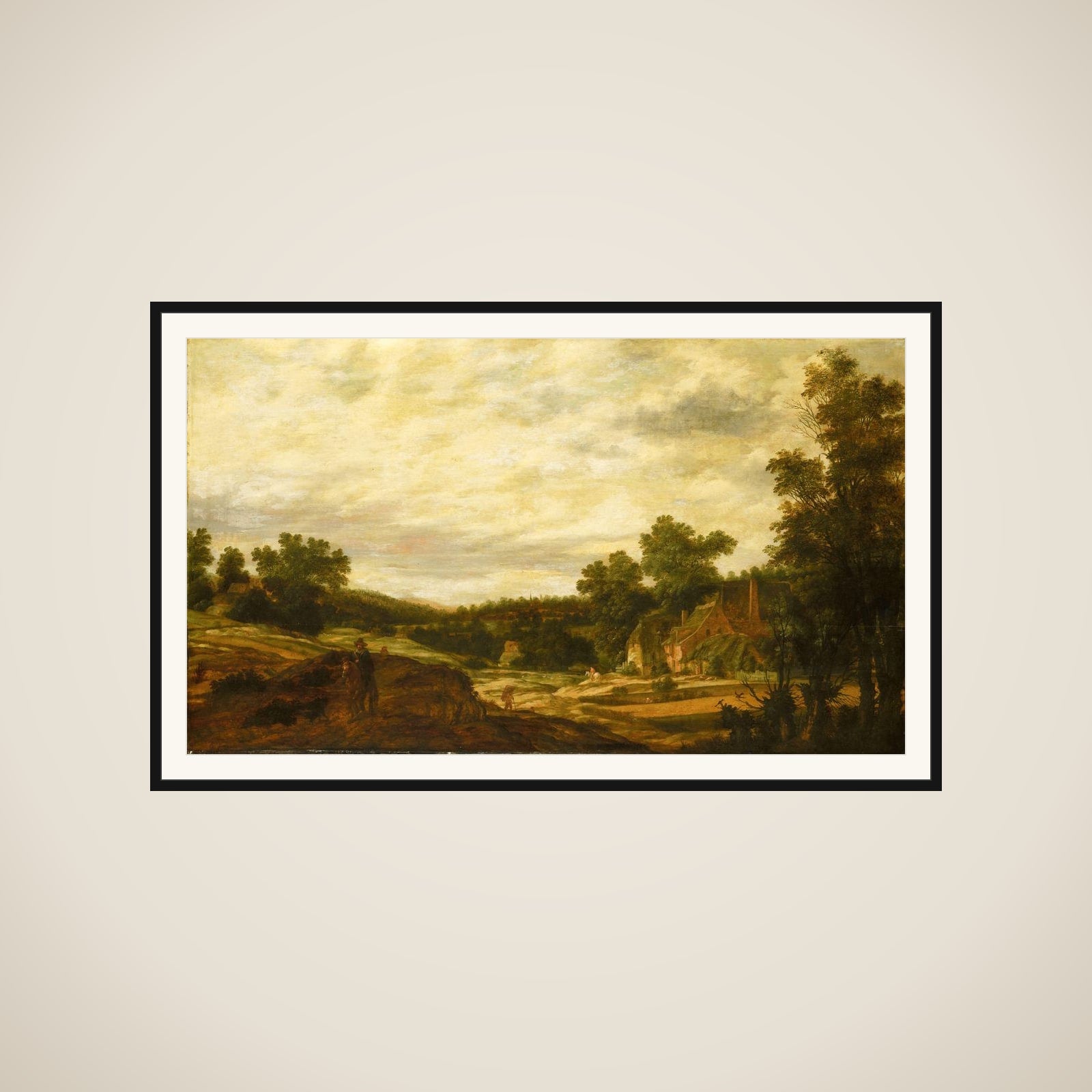 Hilly landscape framed