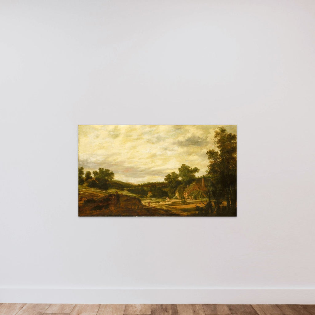 Hilly landscape unframed — shown to scale