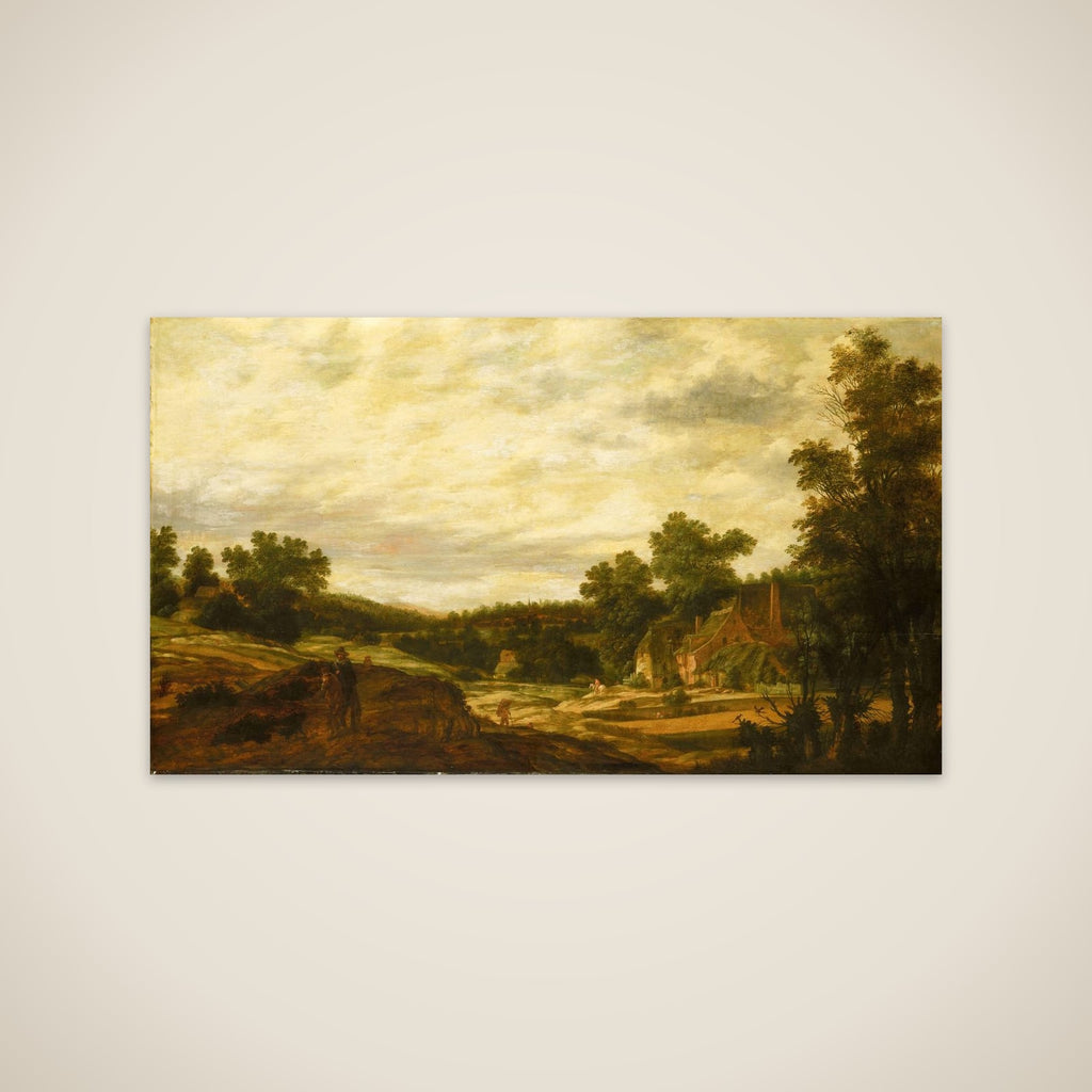 Hilly landscape unframed print