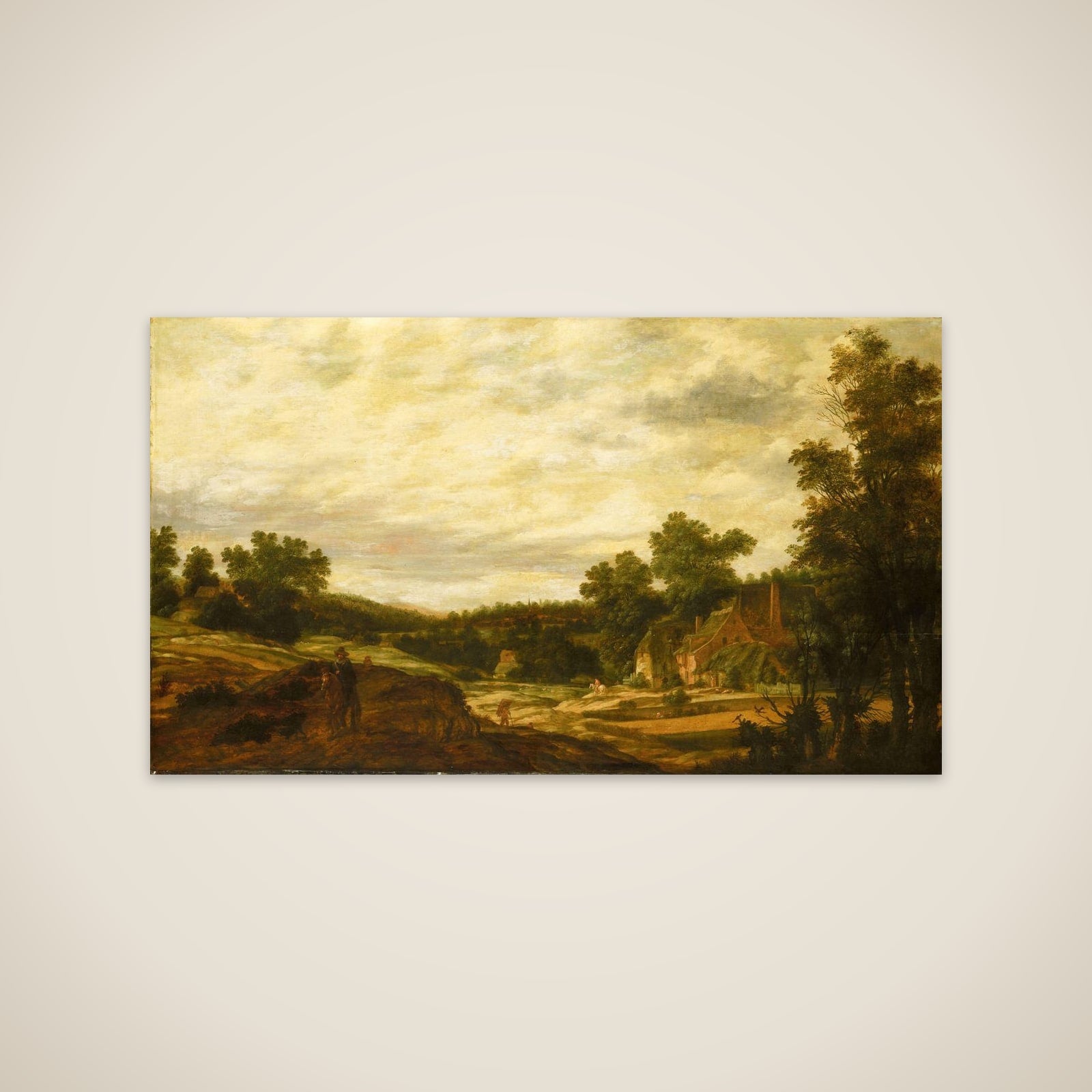 Hilly landscape unframed print