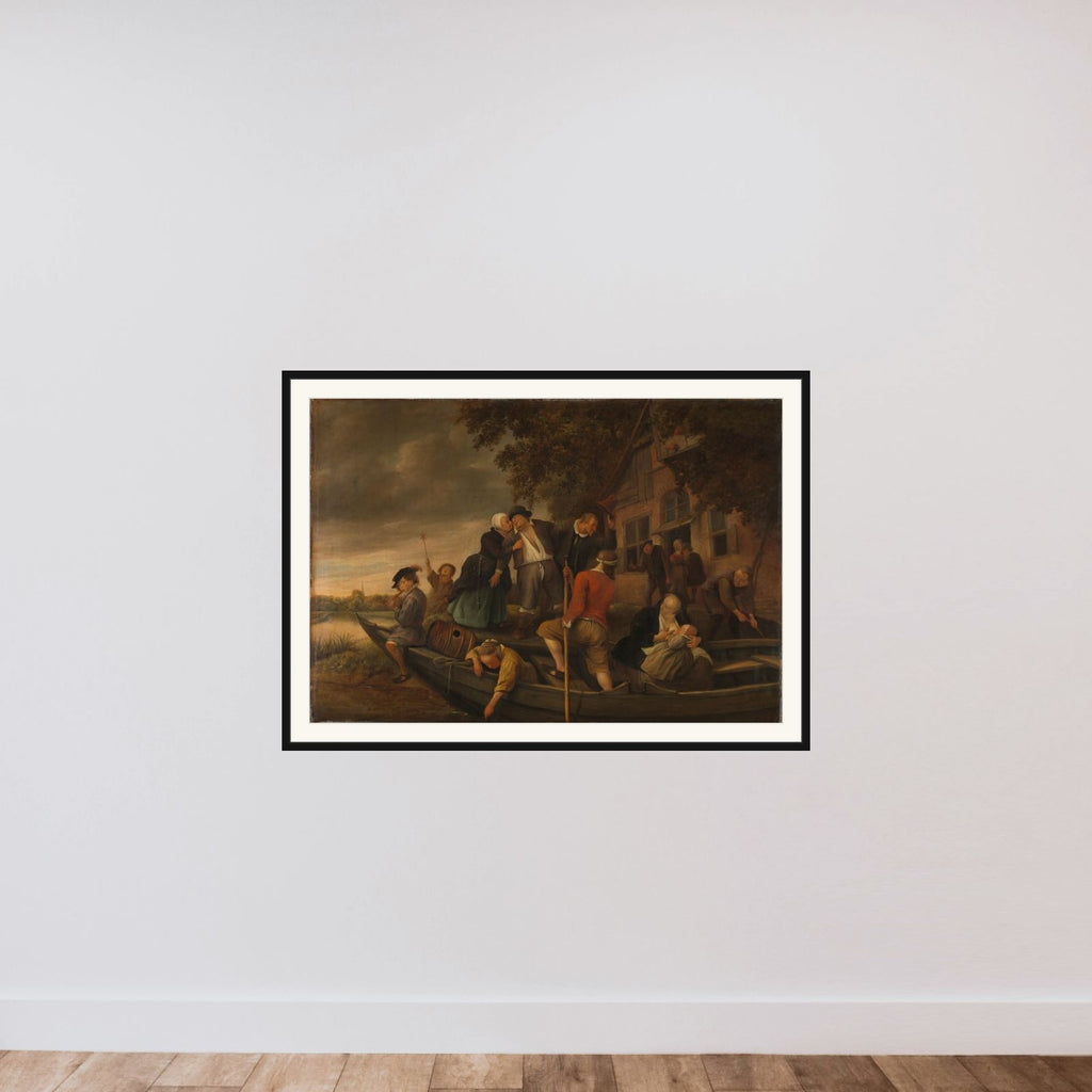 The merry homecoming framed — shown to scale