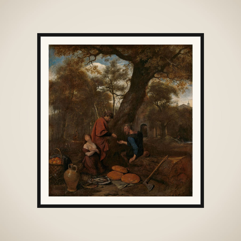 Erysichthon selling his daughter framed