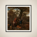 Erysichthon selling his daughter framed