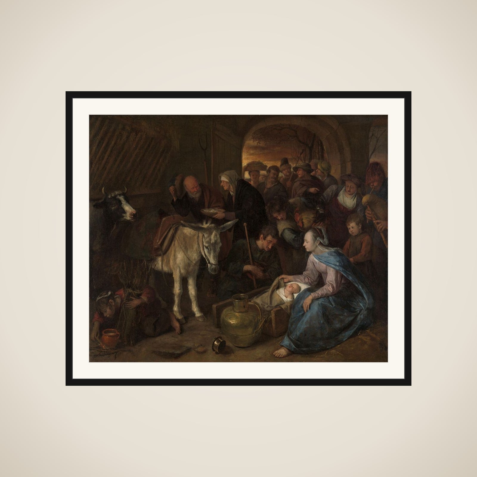The adoration of the shepherds framed