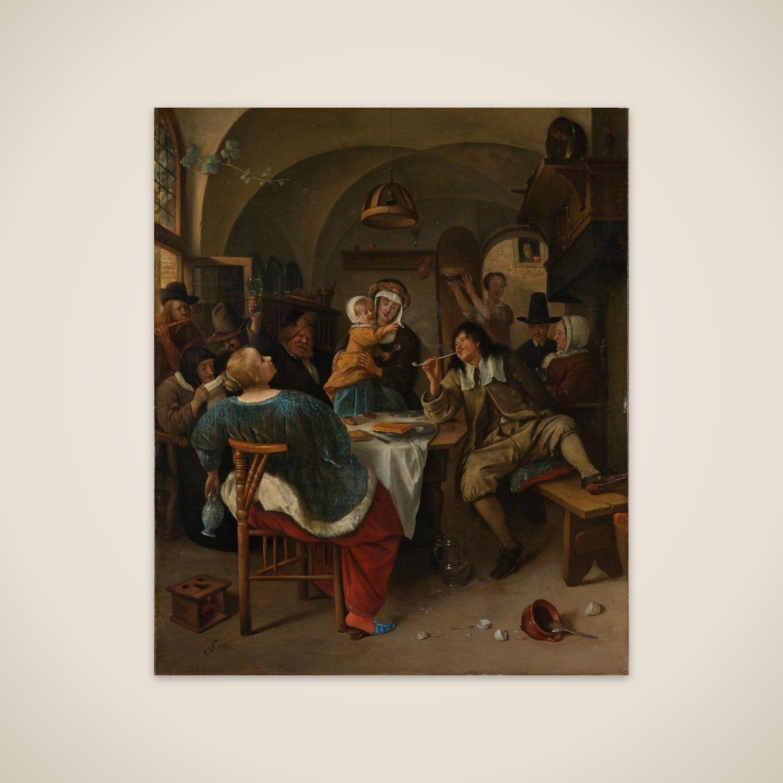Family scene unframed print