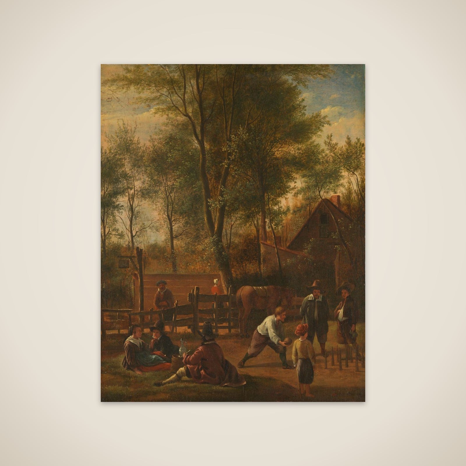 The bowlers unframed print