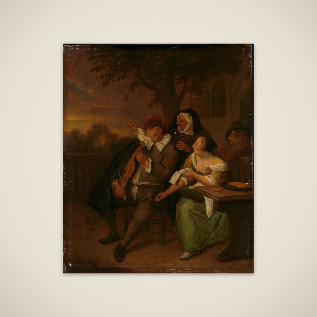 Man with a fiddle in bad company unframed print
