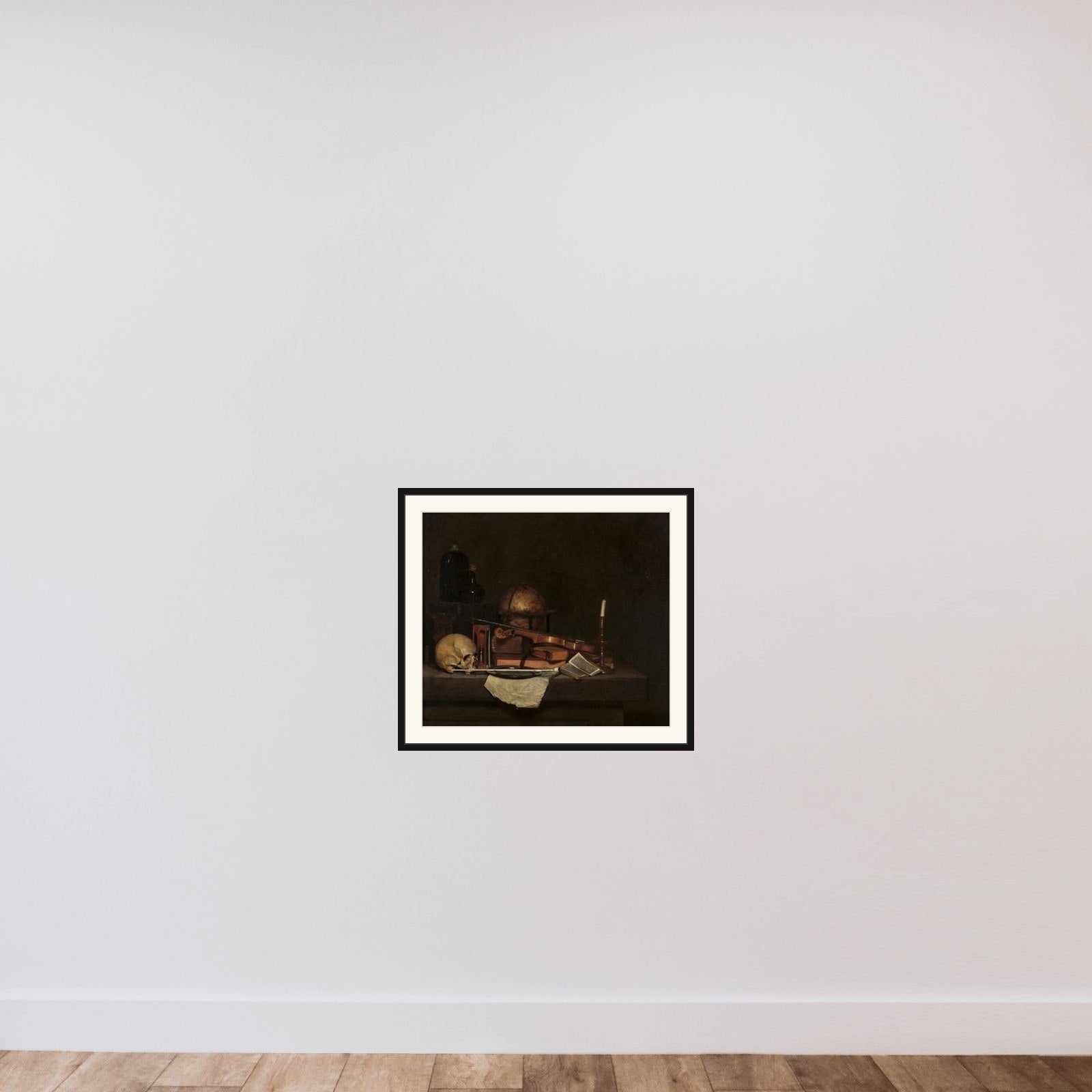 Vanitas Still Life framed — shown to scale
