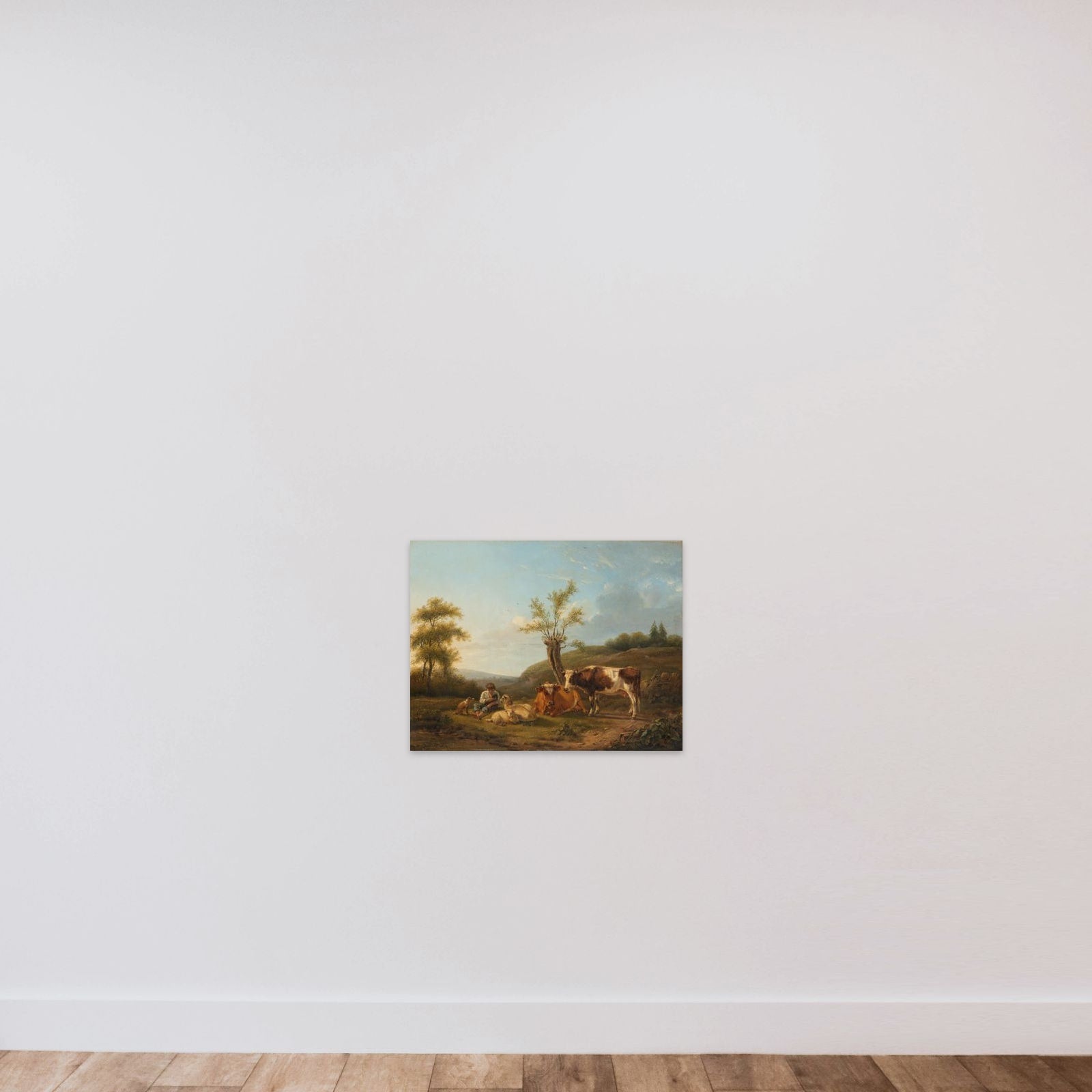 Landscape with Cattle near Darthuizen unframed — shown to scale