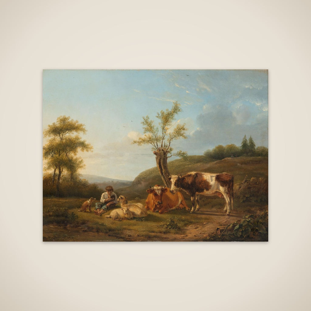 Landscape with Cattle near Darthuizen unframed print