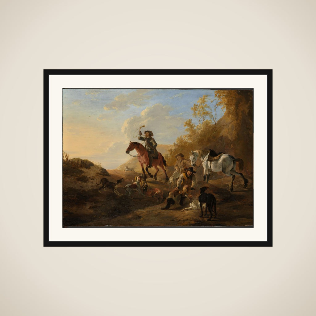 Hunters resting framed