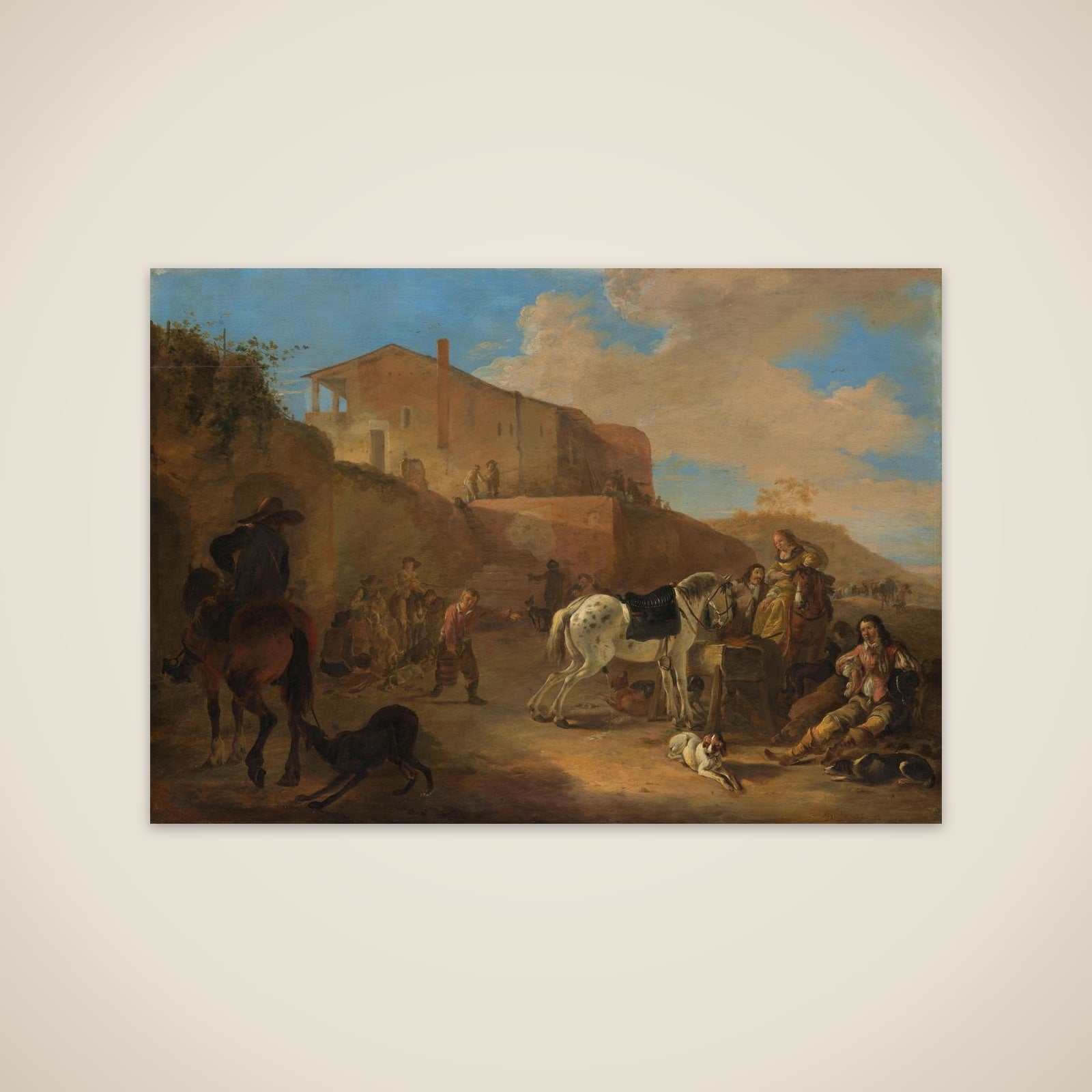 The hunting party unframed print