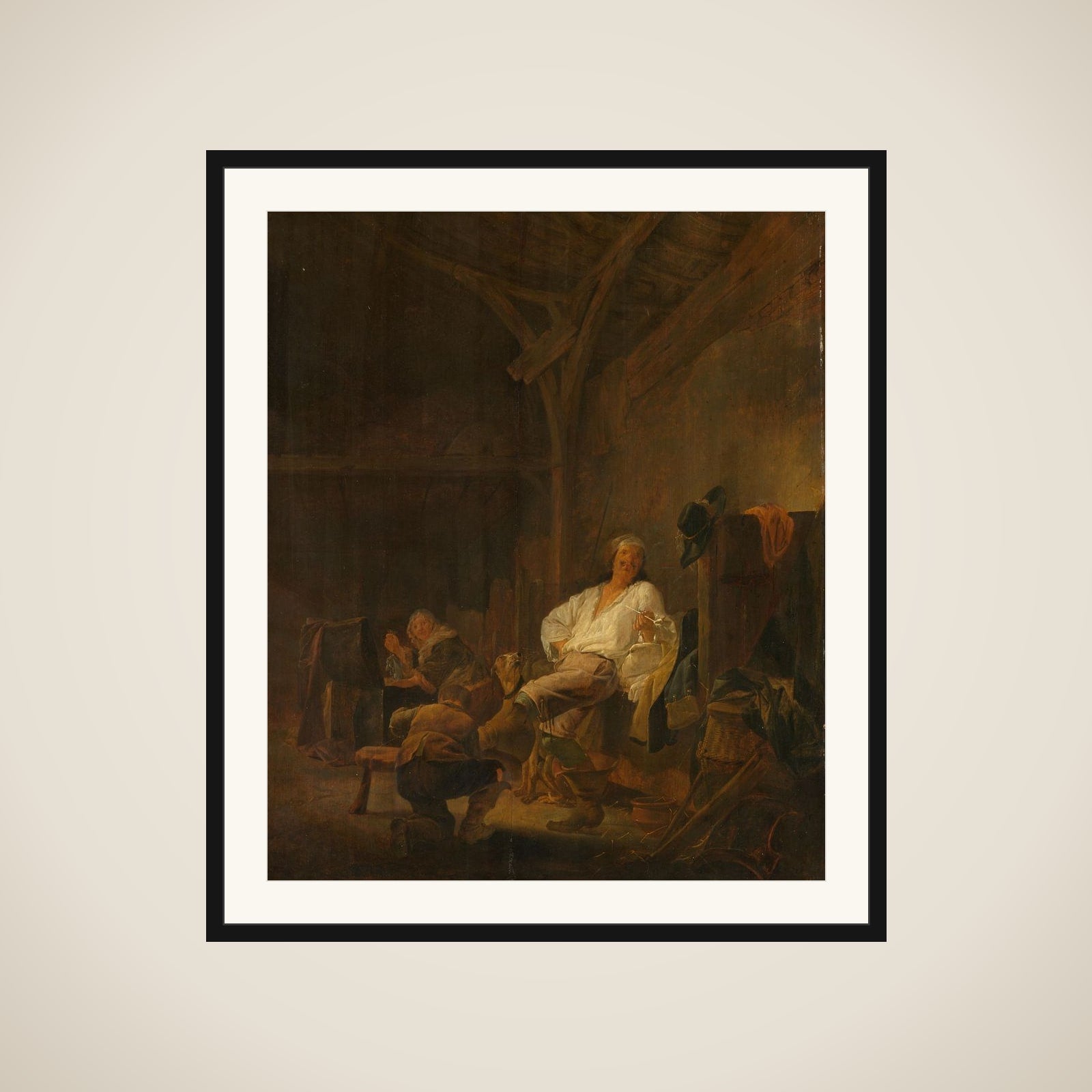 An Officer in Billeted Quarters framed