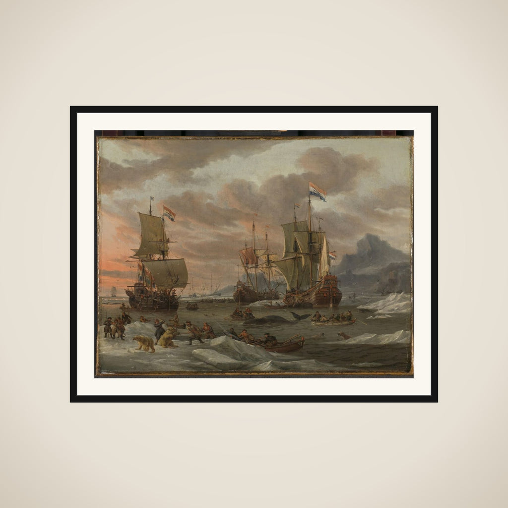 Whaling Grounds in the Arctic Ocean framed