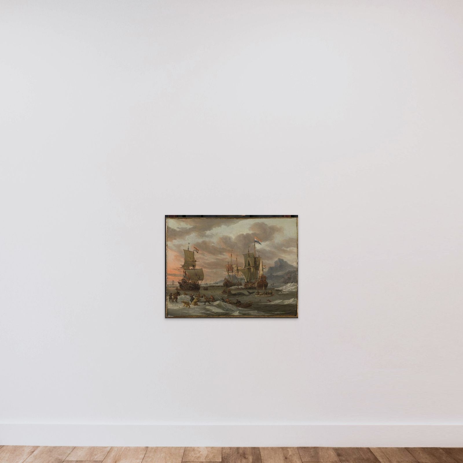 Whaling Grounds in the Arctic Ocean unframed — shown to scale