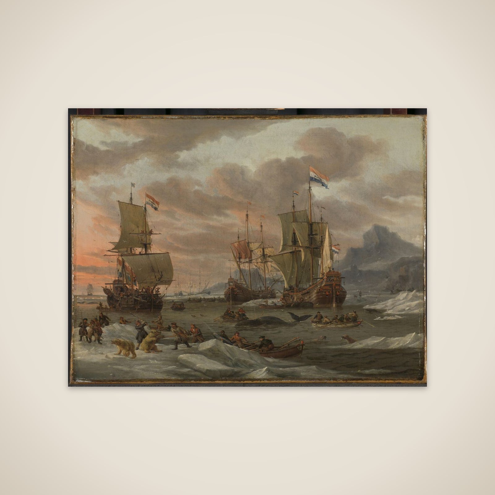 Whaling Grounds in the Arctic Ocean unframed print