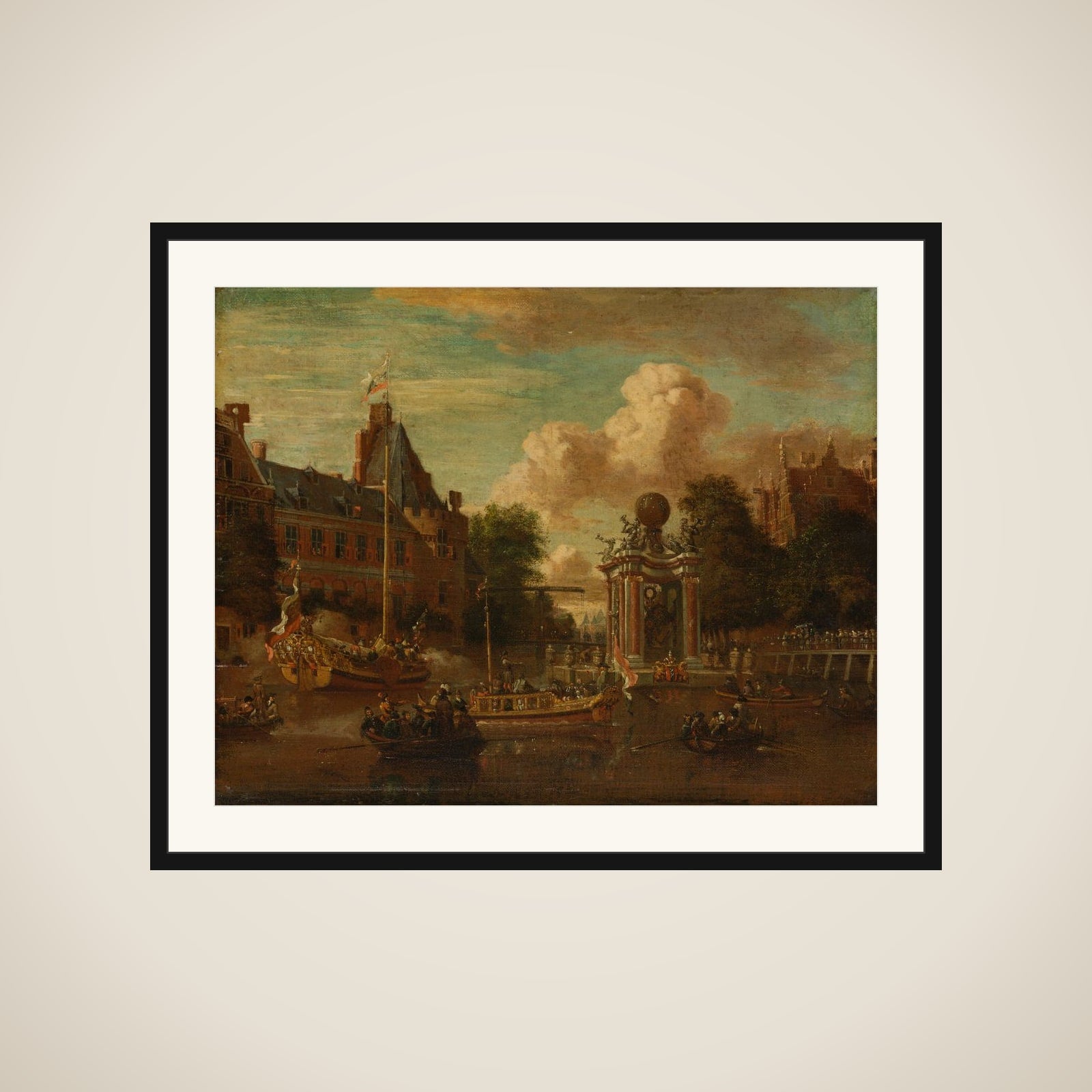 The Muscovite legation visiting Amsterdam, 29 August 1697 framed