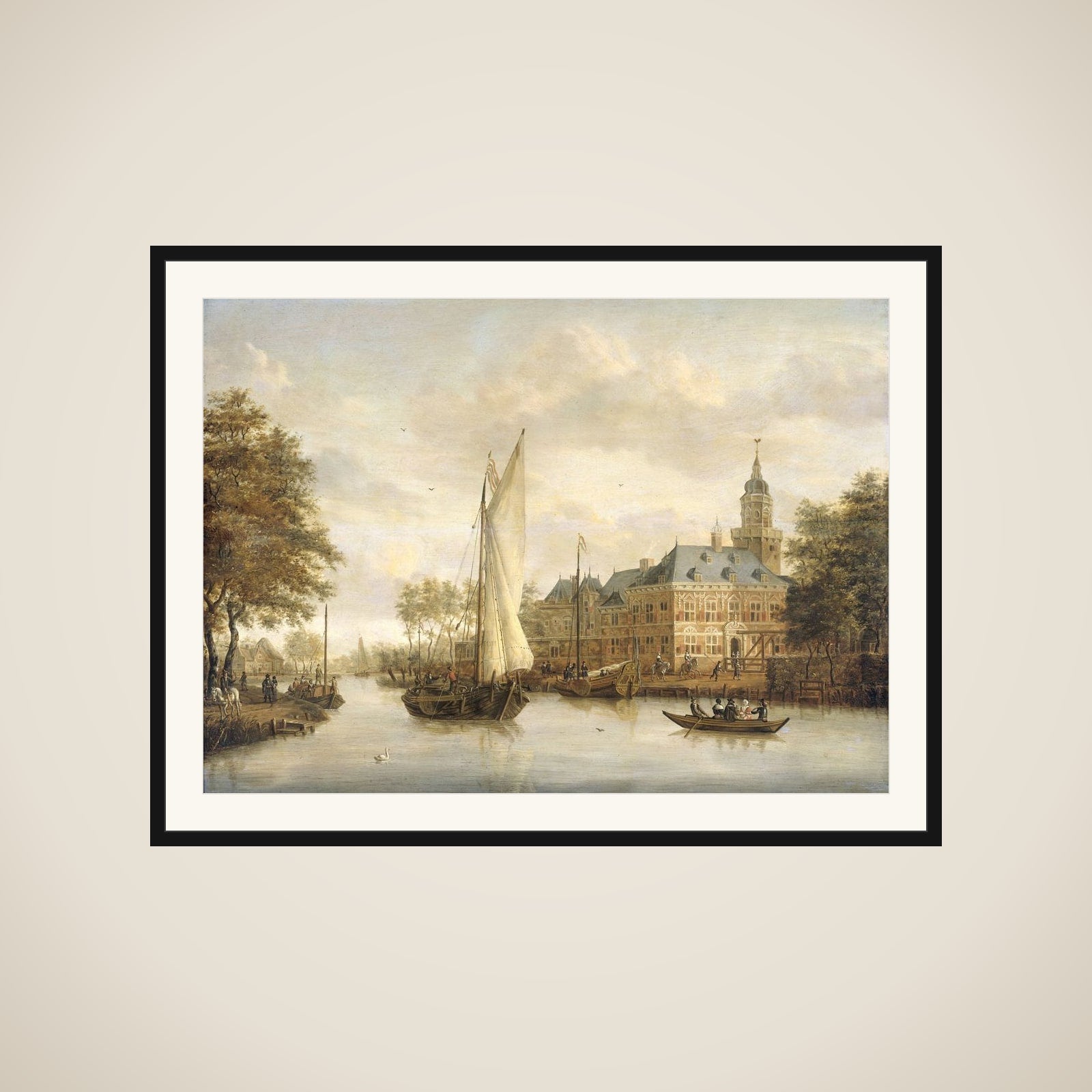 Nijenrode Castle on the Vecht near Breukelen framed