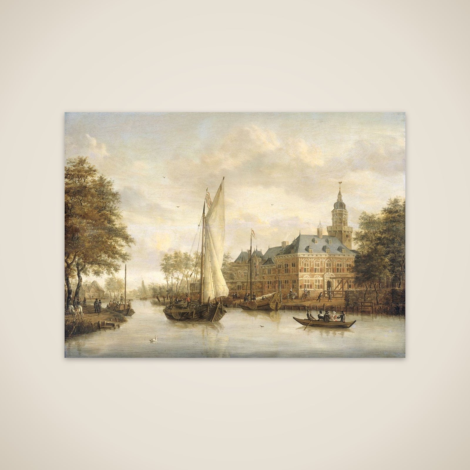 Nijenrode Castle on the Vecht near Breukelen unframed print