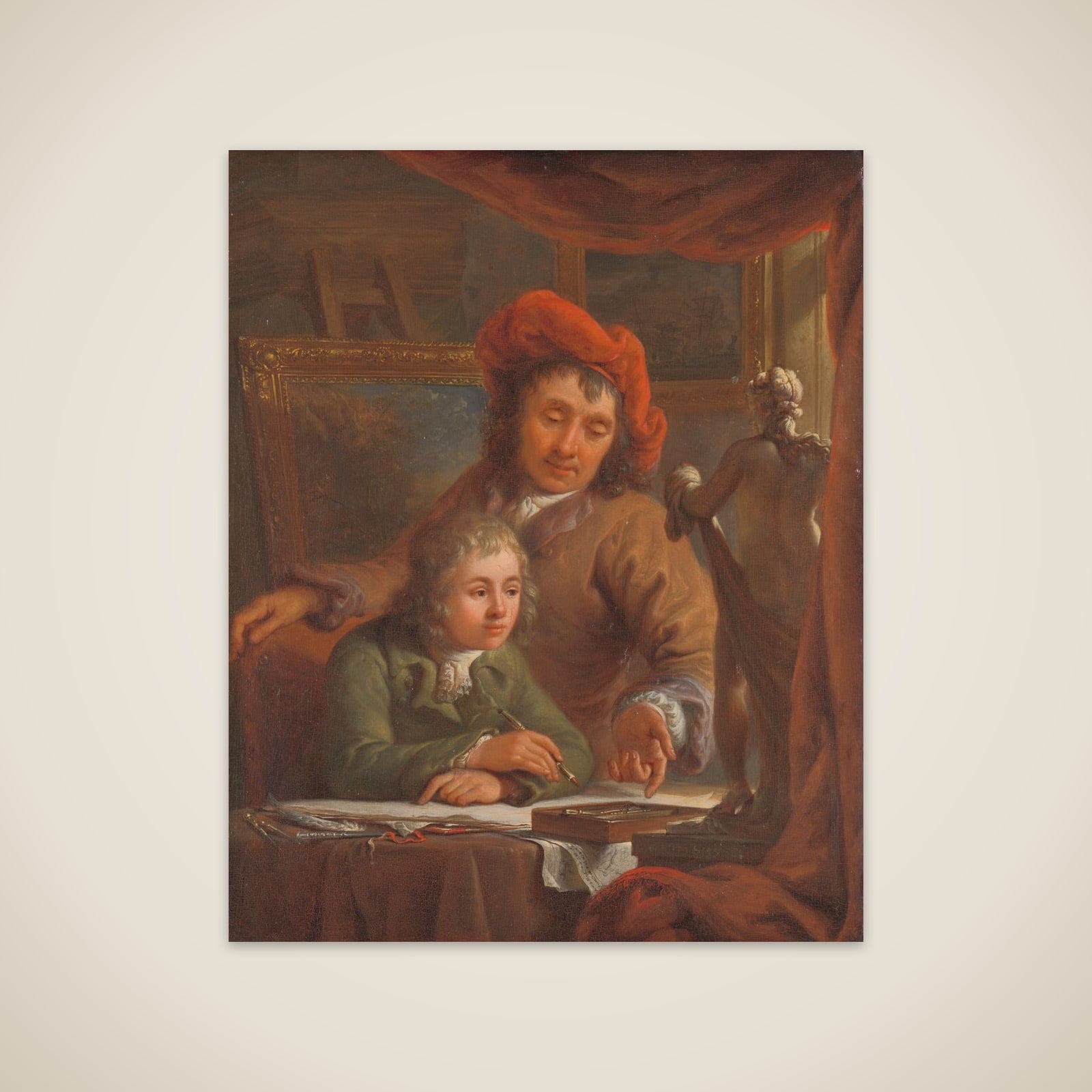 The Drawing Lesson unframed print