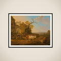 Landscape with Cows near a Ruin framed