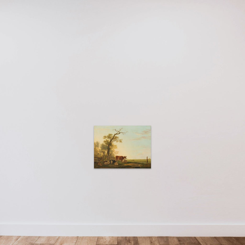 Meadow Landscape with Animals unframed — shown to scale