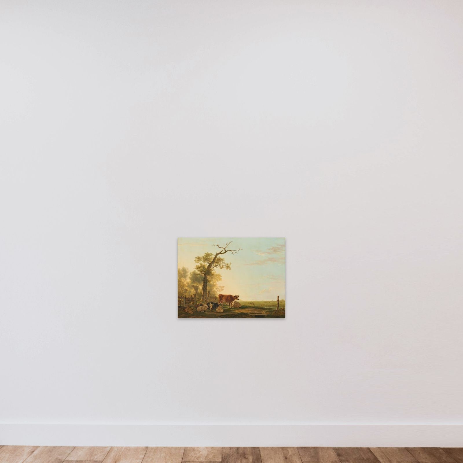 Meadow Landscape with Animals unframed — shown to scale