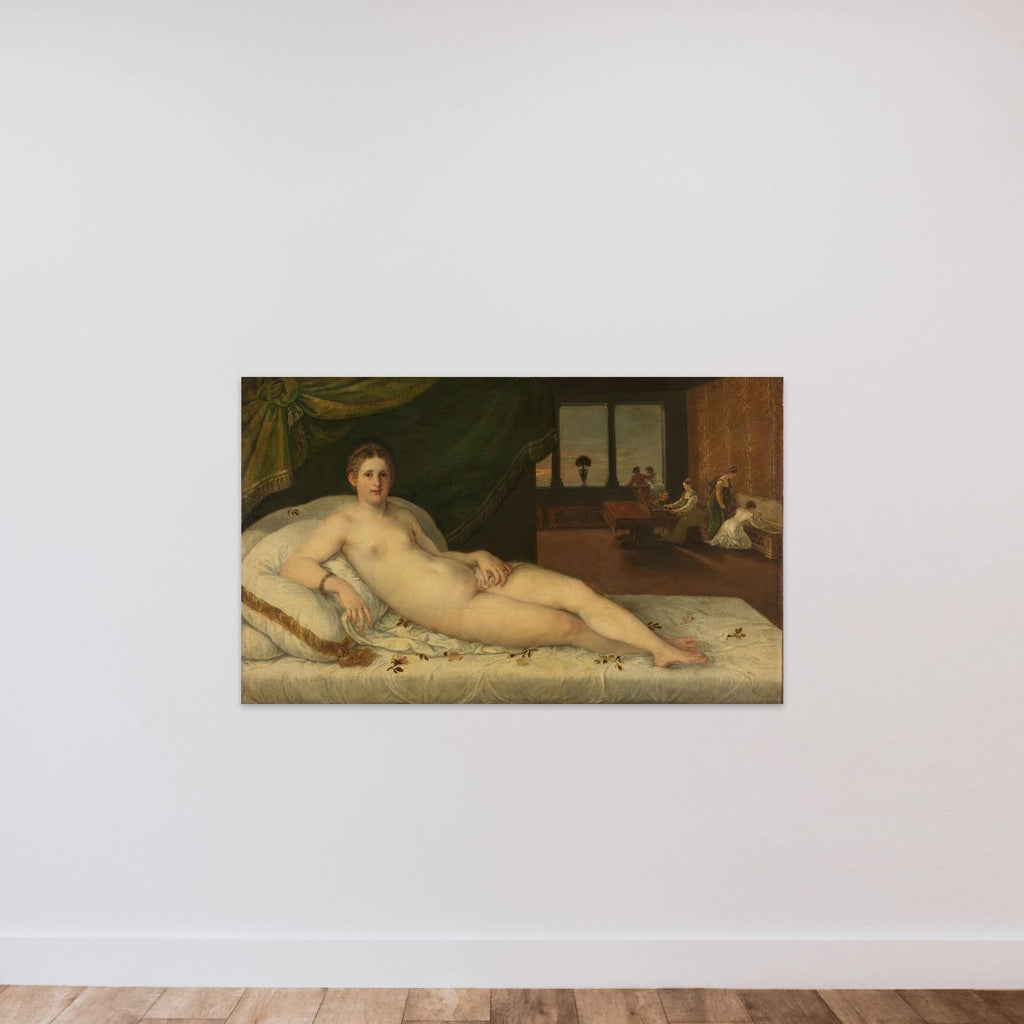 Reclining Venus unframed — shown to scale