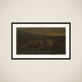 Sleeping Lion by Night framed