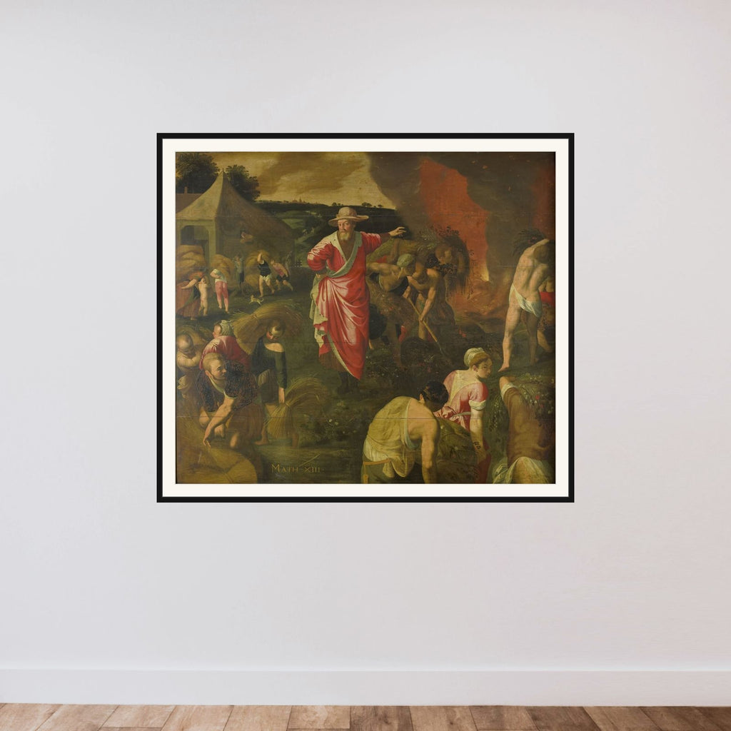 Parable of the Weeds among the Wheat framed — shown to scale