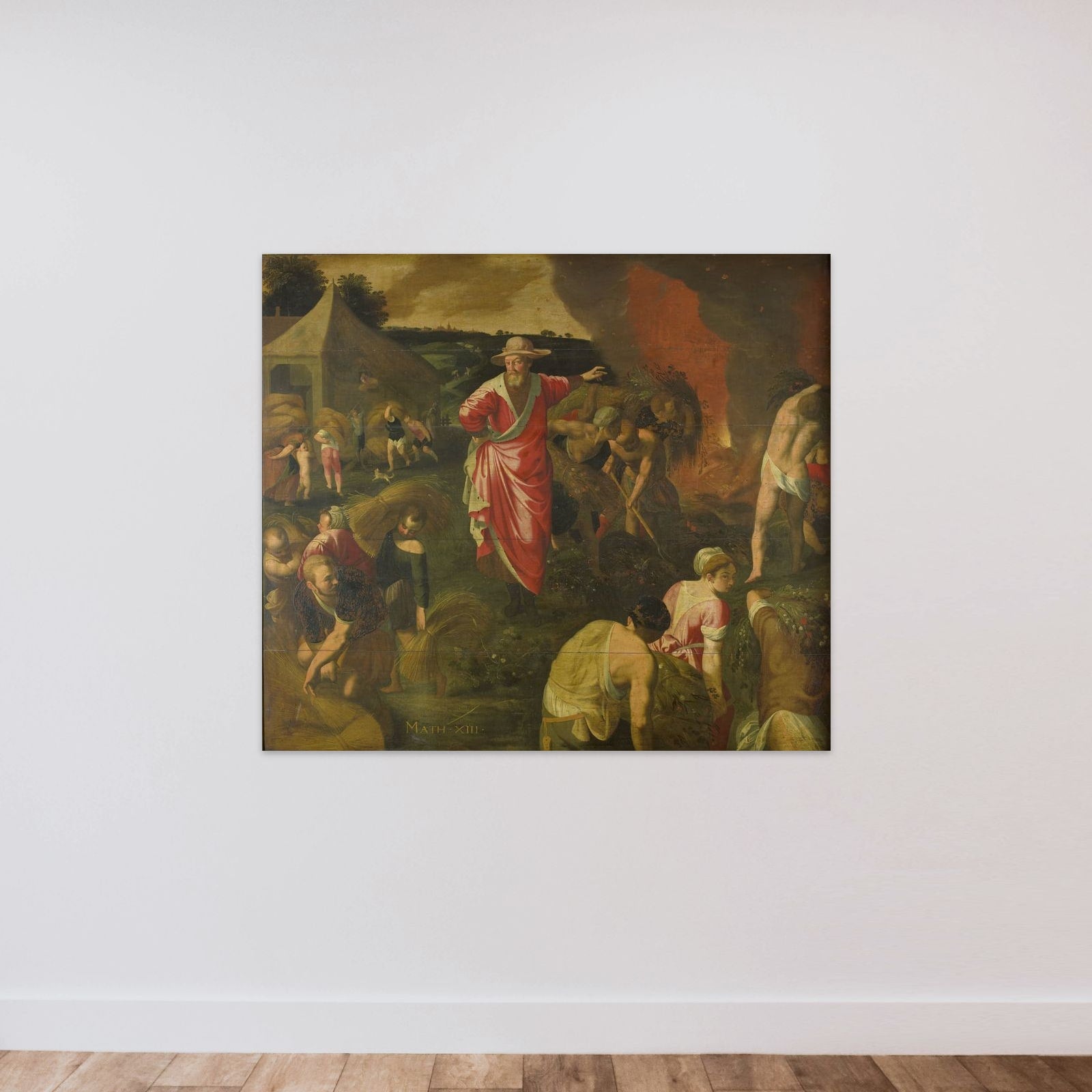 Parable of the Weeds among the Wheat unframed — shown to scale